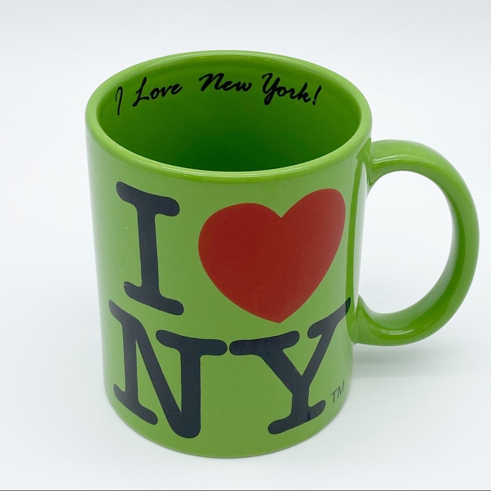 I Love (heart) New York Lime green mug